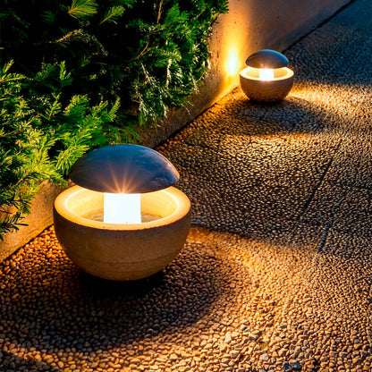 Stelano cement buitenlamp sfeerbeeld