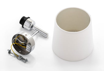 Bolzano Plus crème wandlamp detail chroom