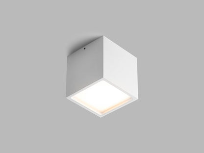 LED2 CUBE kubische opbouw-wandlamp wit