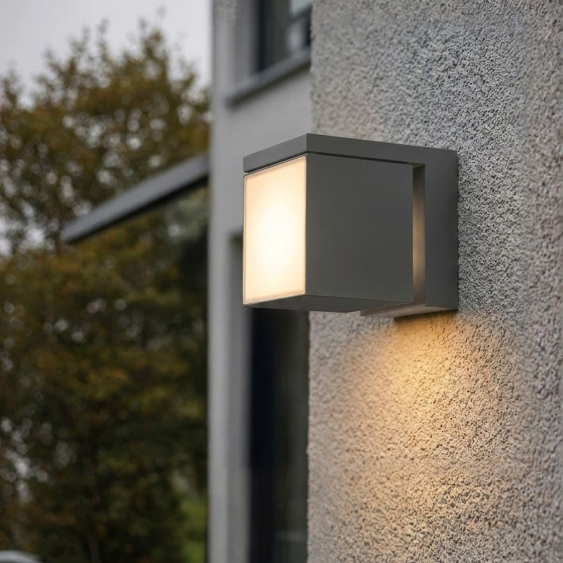Azzardo CUBIC buitenwandlamp donkergrijs up-down lichteffect