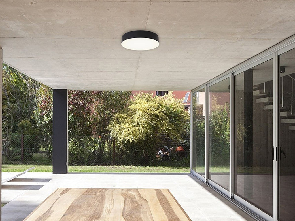 LED2 DRUM buitenwandlamp sfeerbeeld gevel