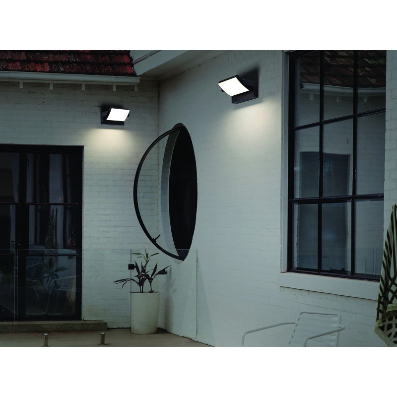 Azzardo DURANTE buitenwandlamp zwart aan de gevel