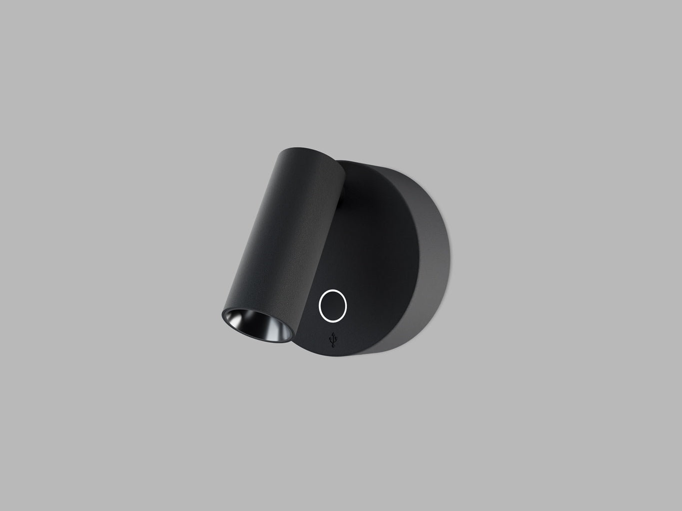 LED2 ELFY USB zwart oplaadbare wandlamp touch dim