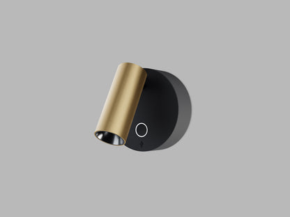 LED2 ELFY USB zwart-goud oplaadbare wandlamp touch dim