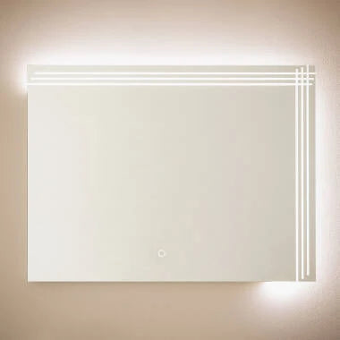 LED badkamerspiegel 60x80 cm dimbaar koudwit anticondens