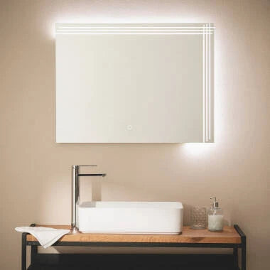 LED spiegel badkamer 60x80 cm zij-aanzicht