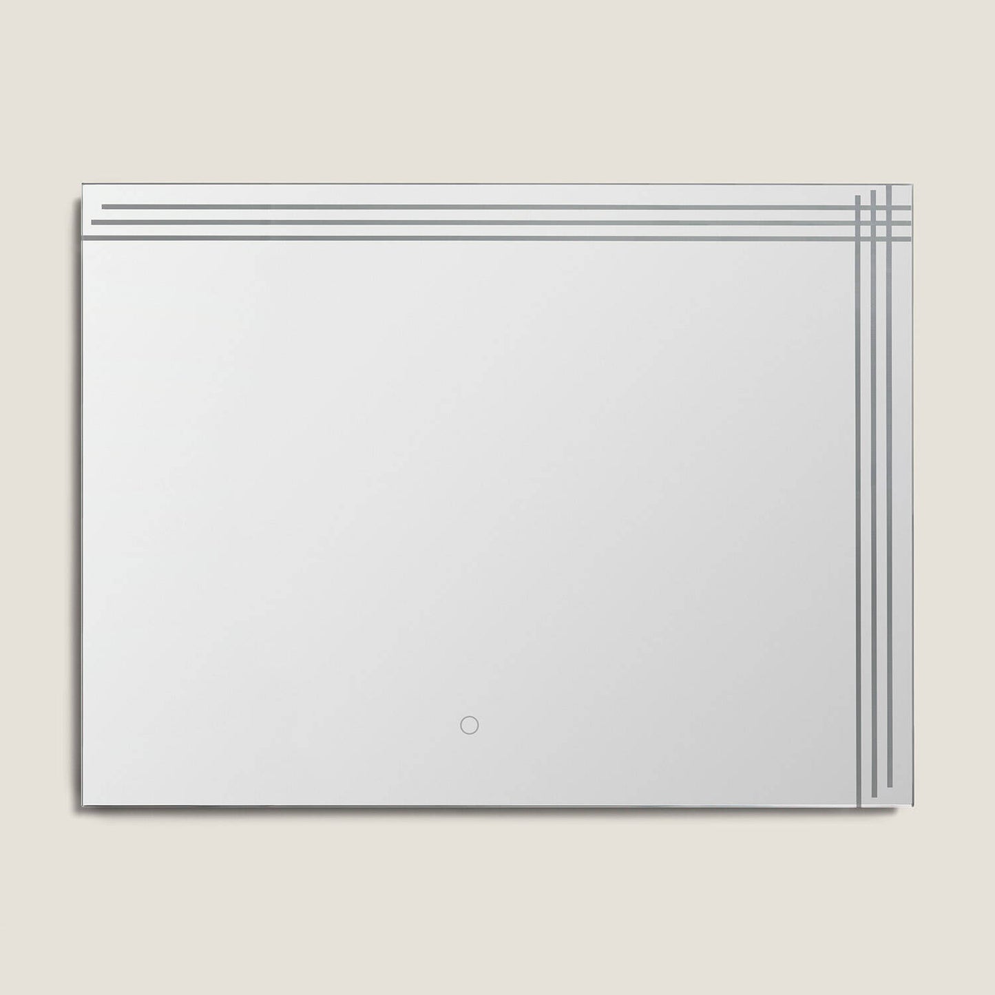 LED badkamerspiegel 60x80 cm Dinklage vooraanzicht