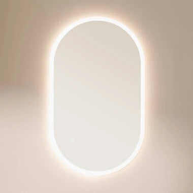 LED badkamerspiegel 100x60 cm CCT instelbaar anticondens vooraanzicht