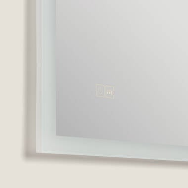 Badkamerspiegel LED 150x60 cm sfeeropname dubbele wastafel