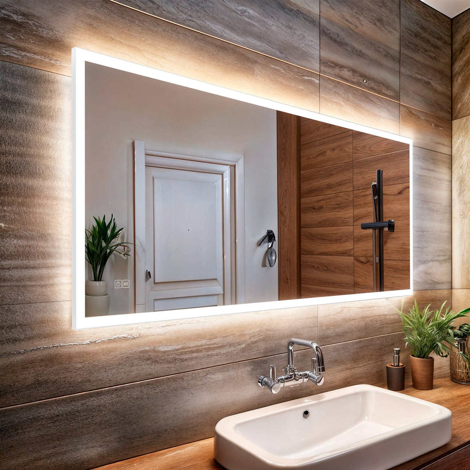 LED badkamerspiegel 150x60 cm Iria