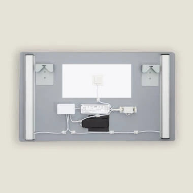 LED badkamerspiegel 40x70 cm anticondens detail