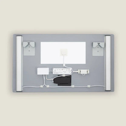 LED spiegel 60x80 cm klok modern badkamer sfeer