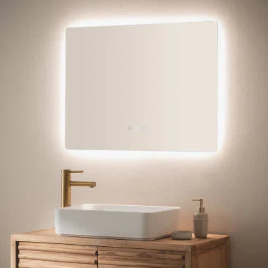 LED badkamerspiegel 60x80 cm CCT instelbaar anticondens vooraanzicht