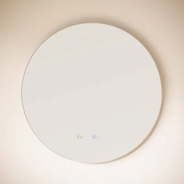 Ronde LED badkamerspiegel Ø60 cm sfeeropname badkamer