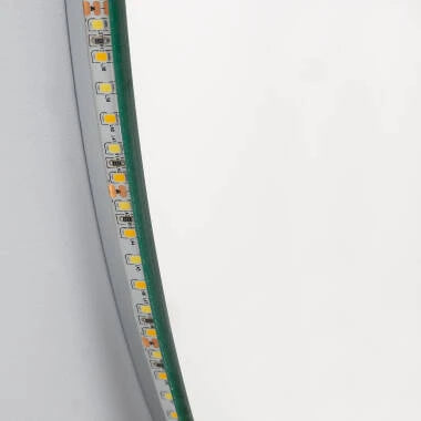 Ronde badkamerspiegel LED 60 cm boven wastafel