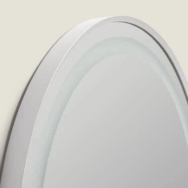 Ronde LED badkamerspiegel Ø60 cm boven wastafel