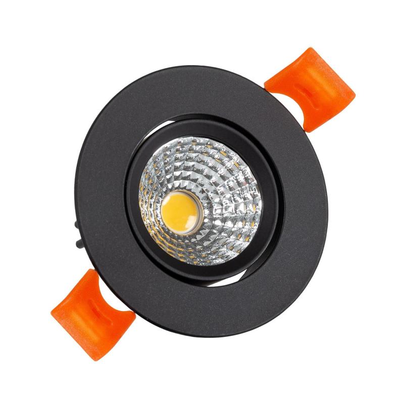 Pivotaro richtbare LED downlight 3W zwart