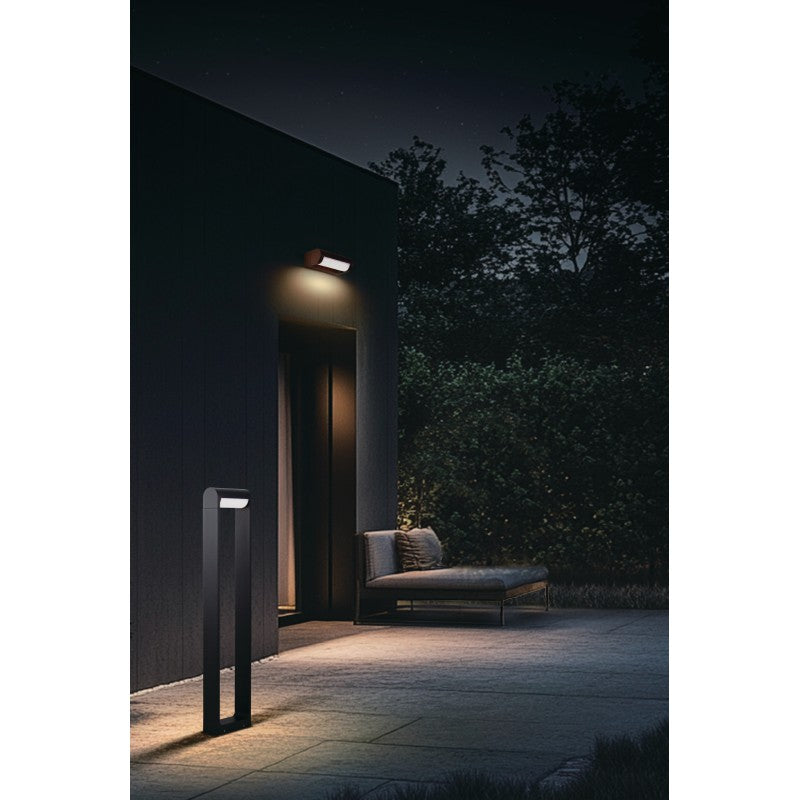 Azzardo FRAME WALL buitenwandlamp corten aan de gevel