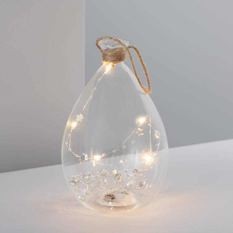 LED glazen pot met aluminium deksel 19 cm