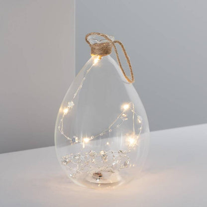 LED glazen pot met aluminium deksel 19 cm