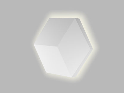 LED2 HEXO wit hexagonale wandlamp indirect