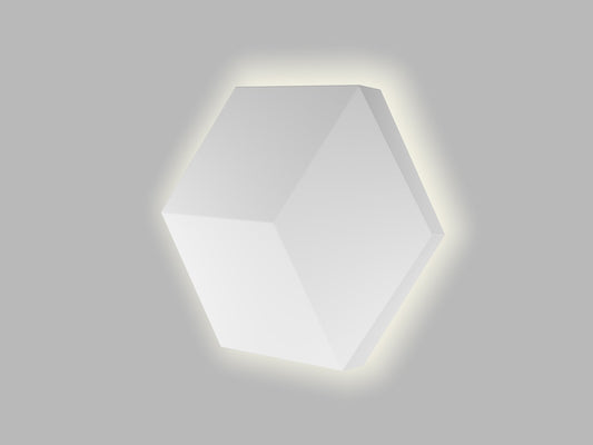 LED2 HEXO wit hexagonale wandlamp indirect