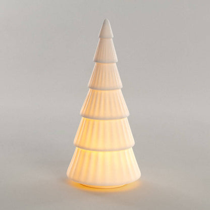 LED-keramikjuletræ 23 cm | varm hvid