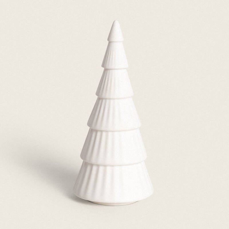 LED kerstboompje van keramiek 23 cm