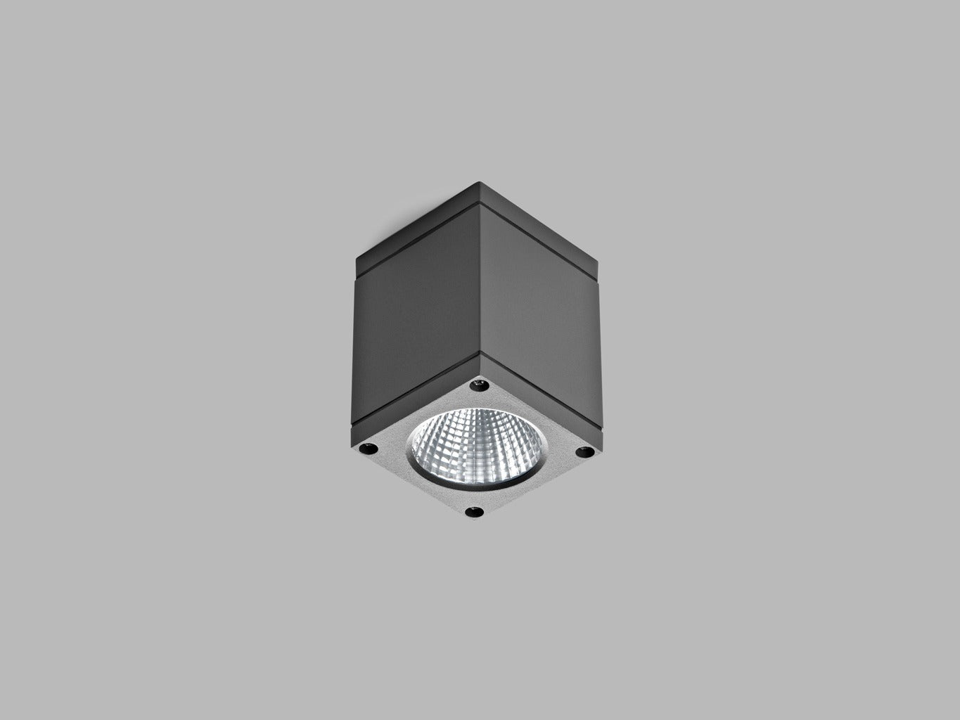 LED2 KUBO kubus buitenwandlamp antraciet COB LED