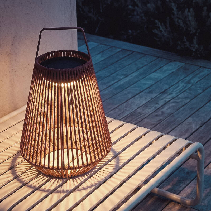 Talivo solar tafellamp touw detail