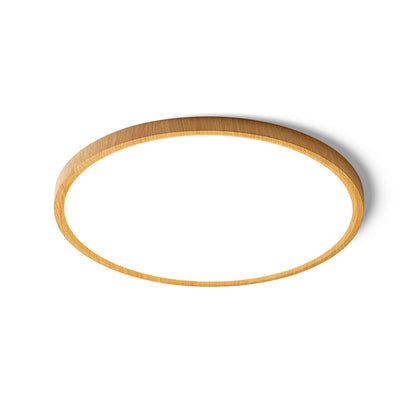 LANA 40 platte LED plafondlamp beuken-look