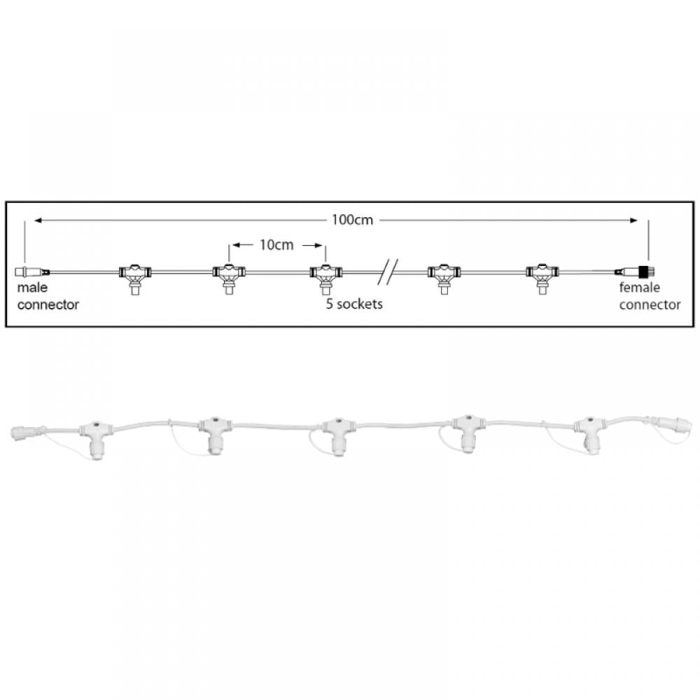 230V hoofdkabel 100cm