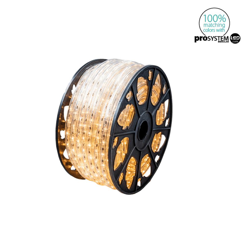 LED lichtslang 230V 50m horizontaal extra warm wit
