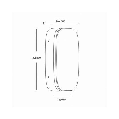 LED wandlamp buiten rechthoekig zwart IP65
