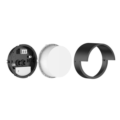 LED wandlamp buiten rond zwart IP65