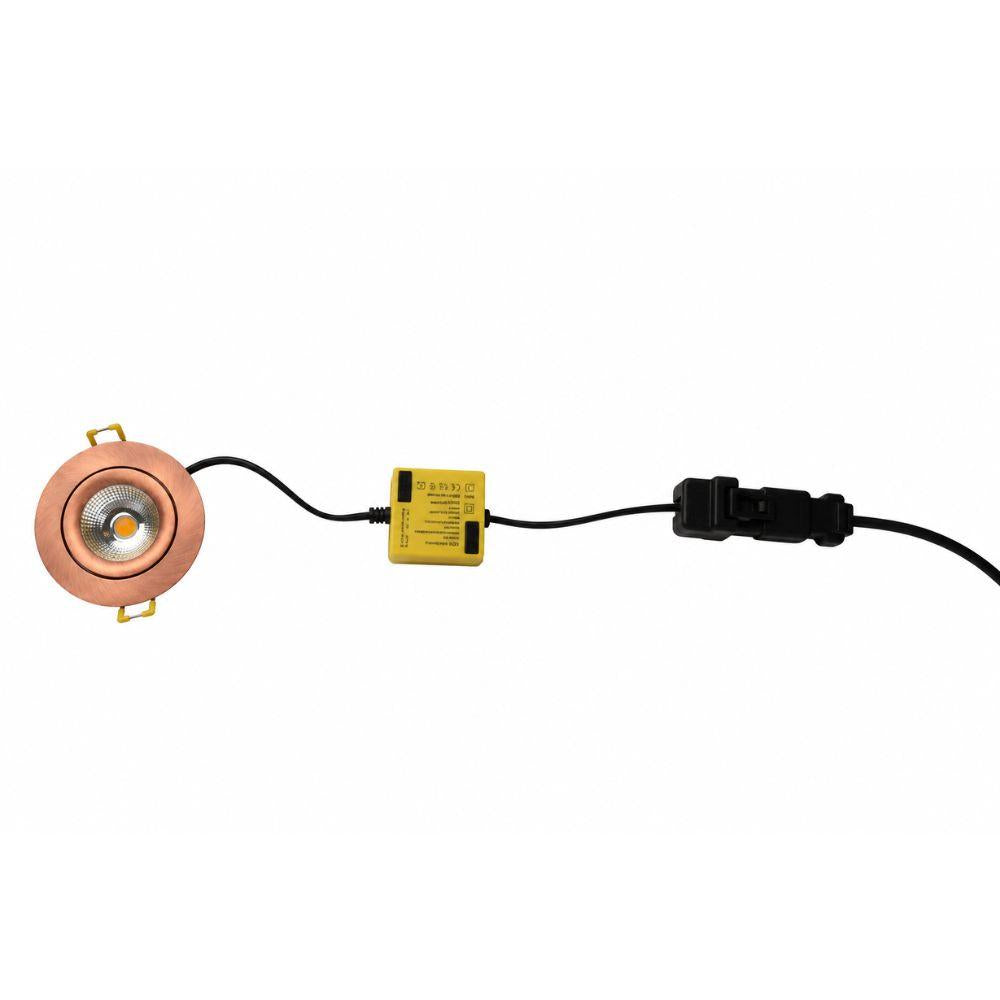 LED inbouwspot rond Ø82 mm koper geborsteld