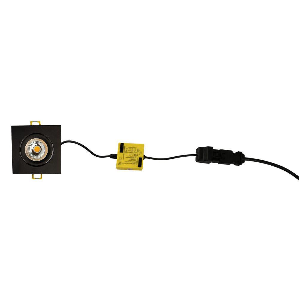LED inbouwspot vierkant zwart