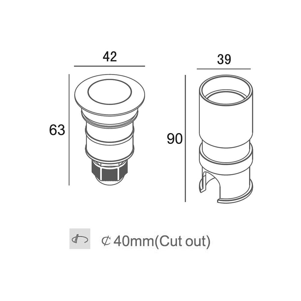 LED mini grondspot 24V lichtverdeling