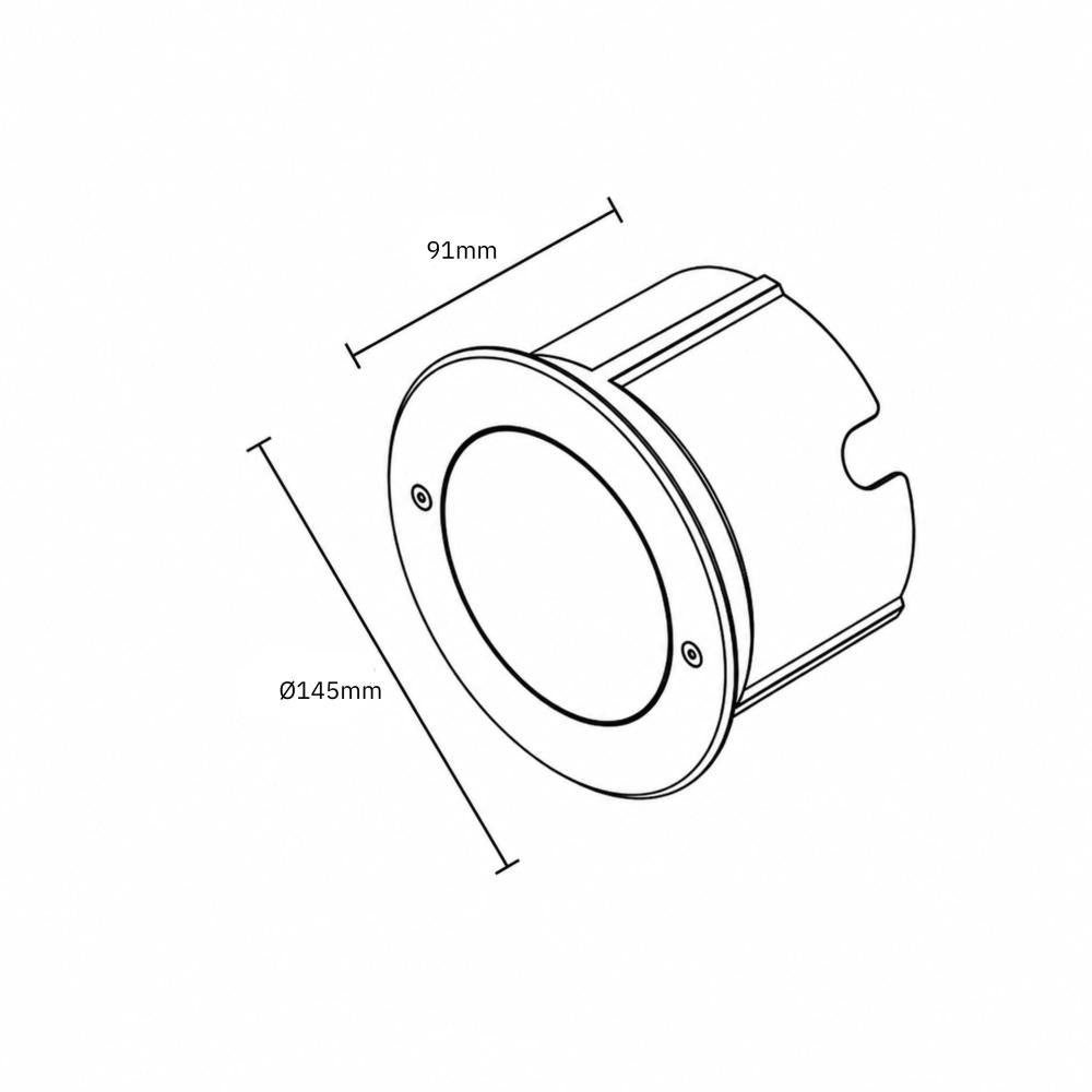 LED grondspot asymmetrisch voor gevelverlichting
