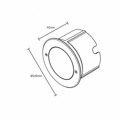 LED grondspot asymmetrisch voor gevelverlichting