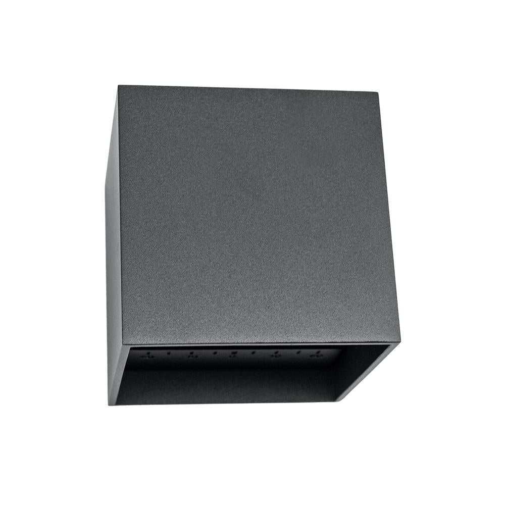 LED wandlamp kubus 10 cm antraciet