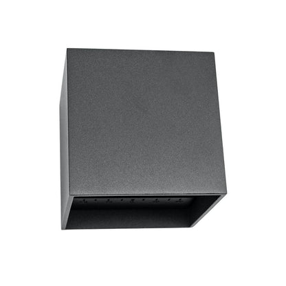 LED wandlamp kubus 10 cm antraciet
