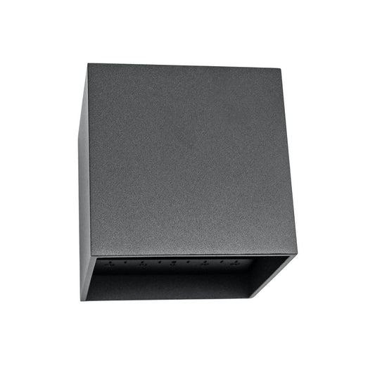 LED wandlamp kubus 10 cm antraciet