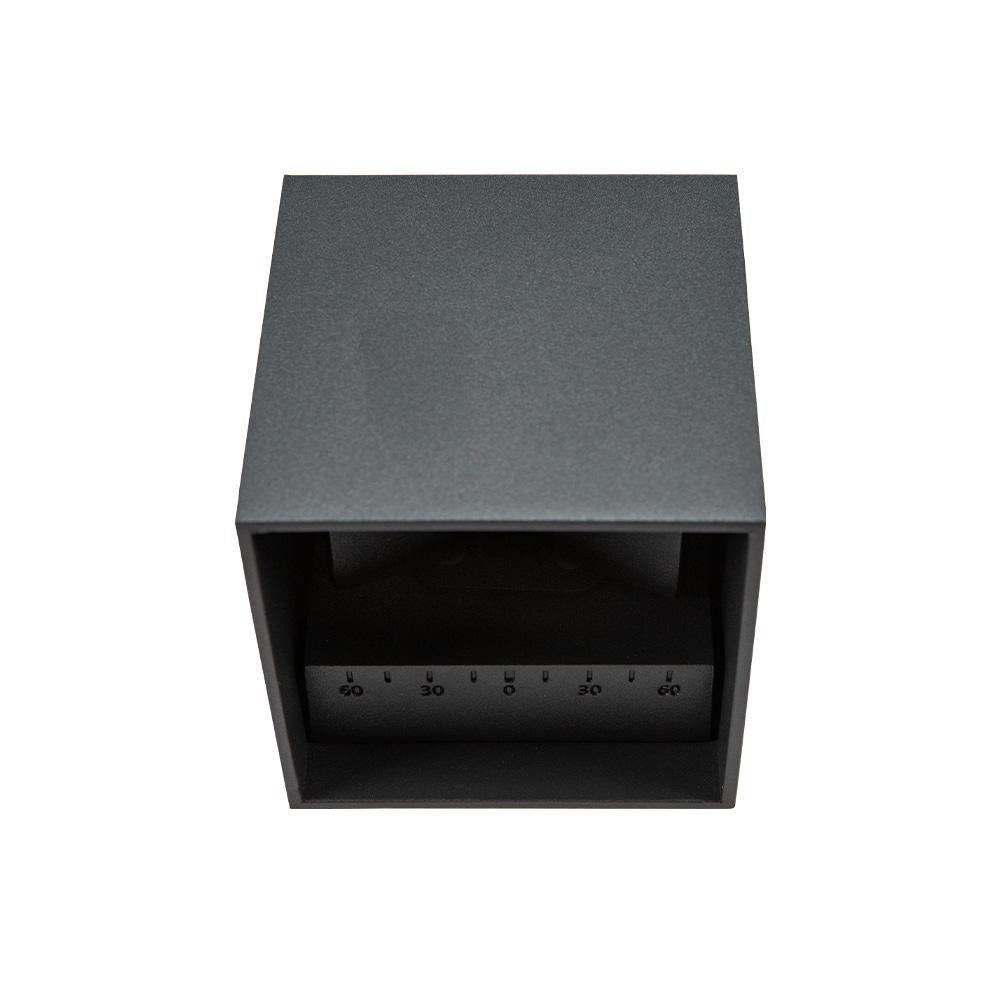 LED wandlamp kubus 10 cm antraciet