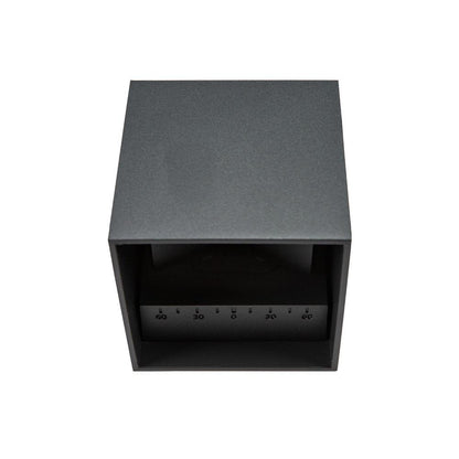 LED wandlamp kubus 10 cm antraciet