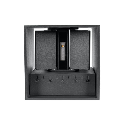 LED wandlamp kubus 10 cm antraciet