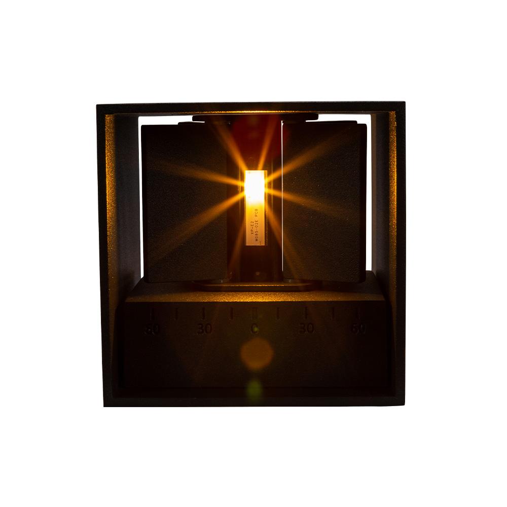LED wandlamp kubus 10 cm antraciet