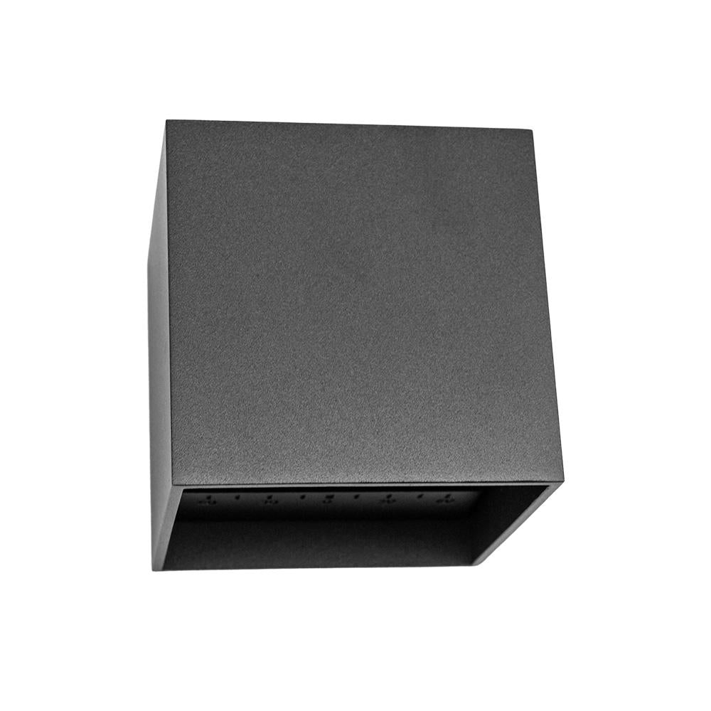 LED wandlamp kubus 10 cm zwart
