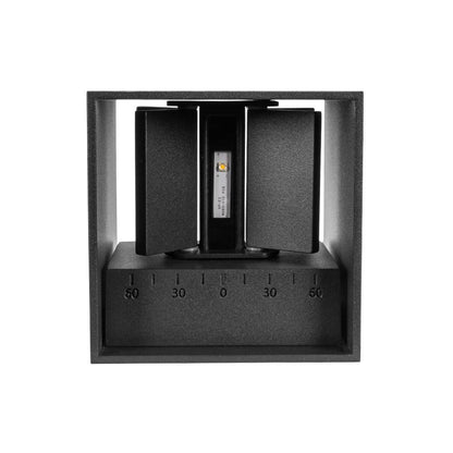 LED wandlamp kubus 10 cm zwart