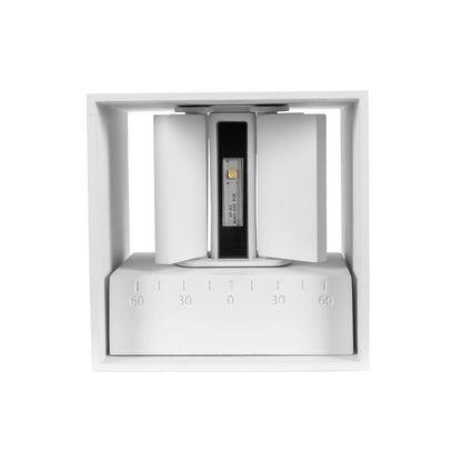 LED wandlamp kubus 10 cm wit